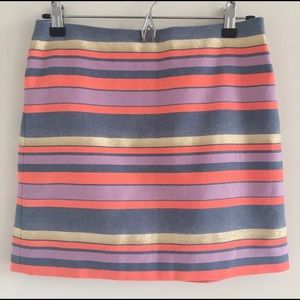 J. Crew Factory Striped Mini Skirt